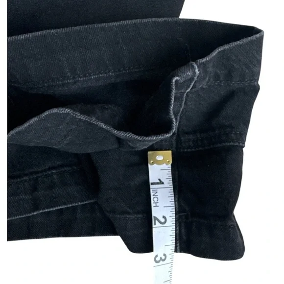 American Eagle Black Paperbag Denim Shorts Size 10 - Picture 6 of 6